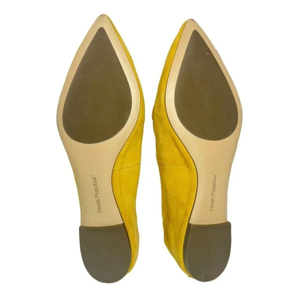 Hush Puppies Hazel Flat Point Summer Yellow Slip On Loafer Suede Shoe Sz. 8 - Picture 6 of 8